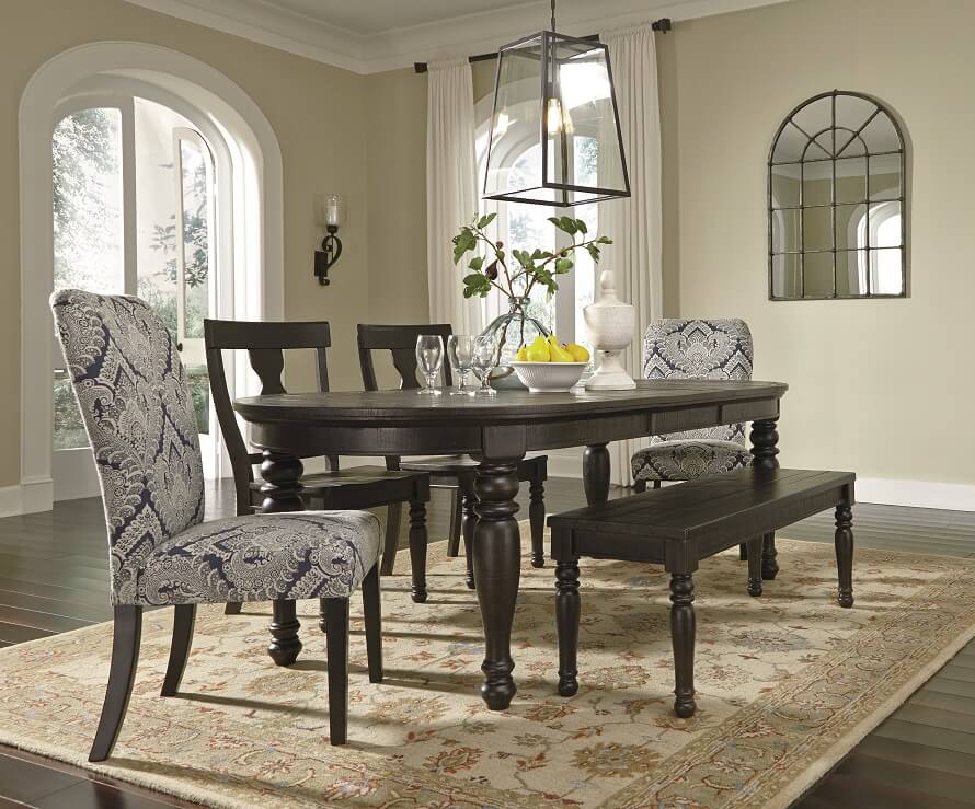 Casual Dining Room Design Tips Ashley, Oval Dining Table With Upholstered Chairs
