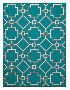 unique trellis patterned turquoise blue area rug