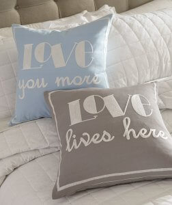 Contemporary fabric pillows for love lifestyle