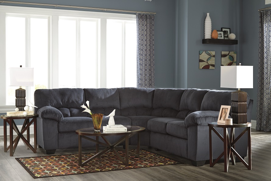 Ashley furniture blue deals sectional