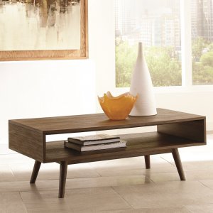 modern retro inspired wood coffee table