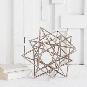 Antiqued metal table decoration