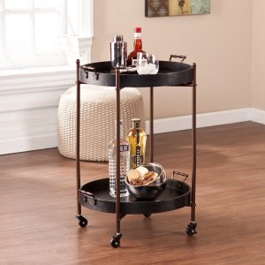 two-tier round butler table