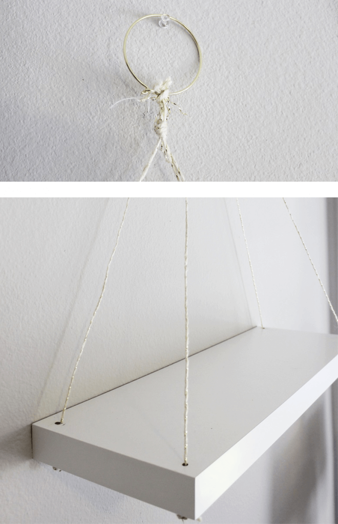 Hanging shelf on a wall 