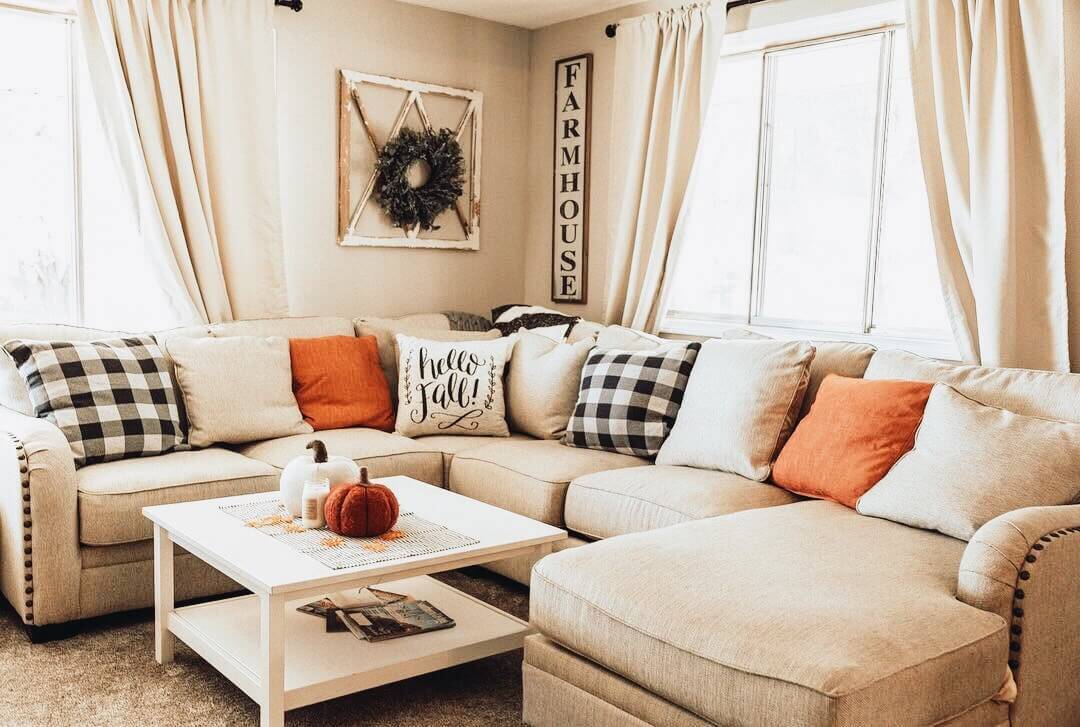 fall themed living room