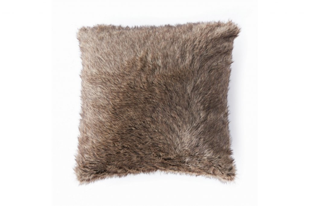 faux fur winter pillow