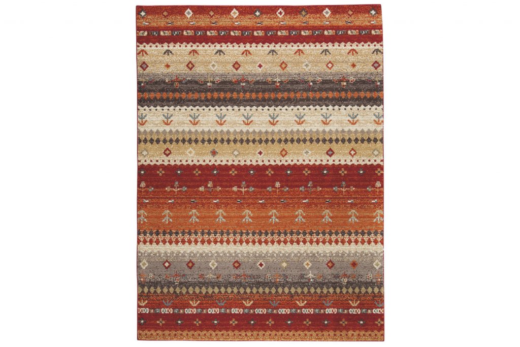 red and brown winter rug