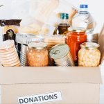 box of food for donations