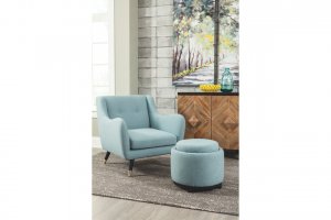 light blue accent chair
