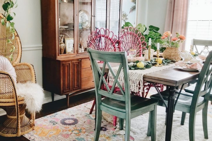 boho dining room