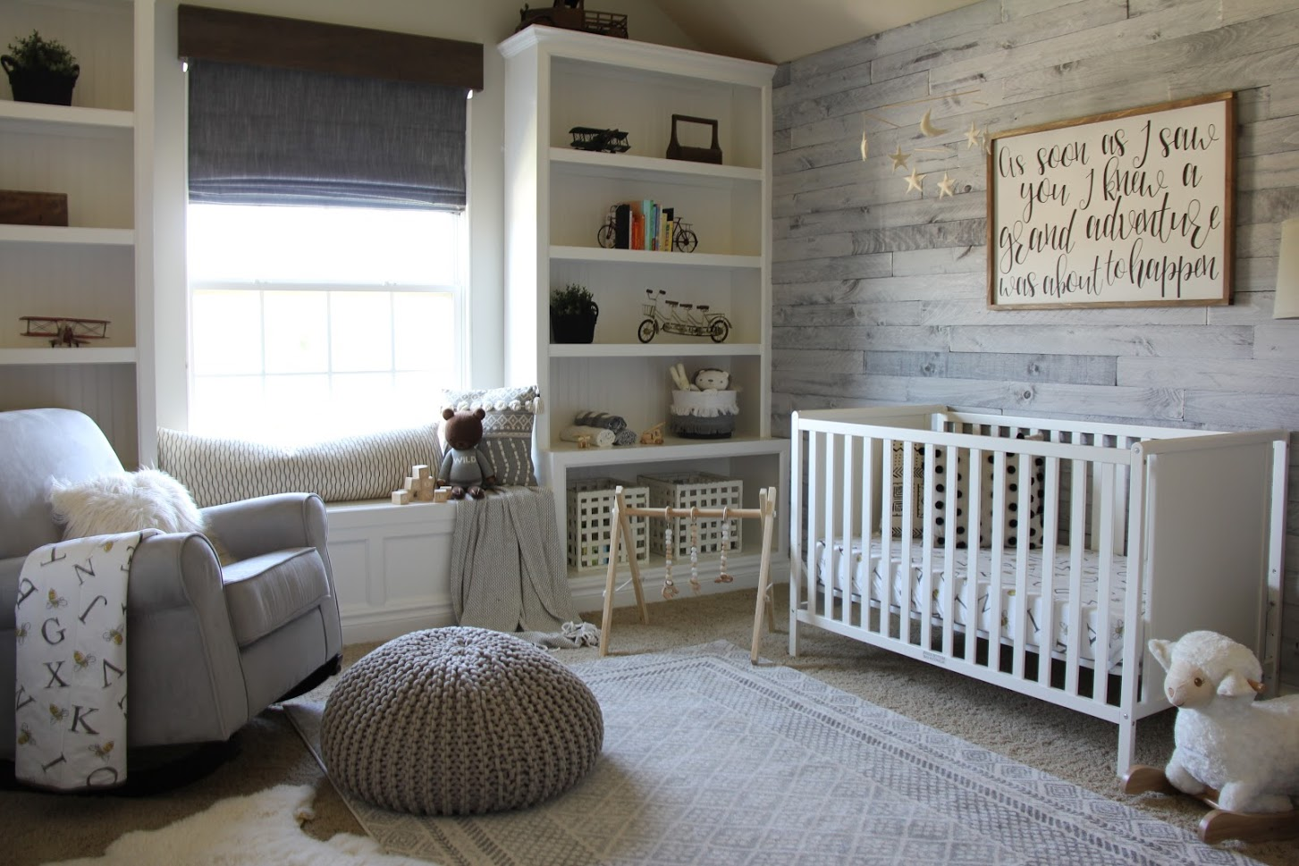 Nursery with removable paneling.
