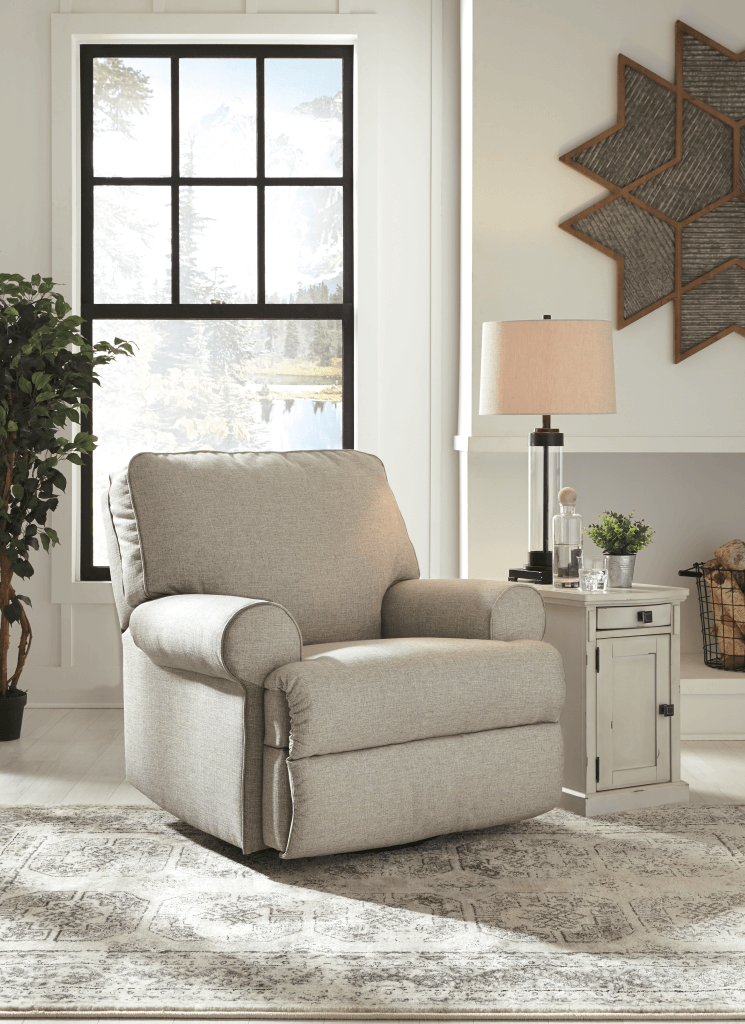 An example of a large upholstered reclining chair for the living room.