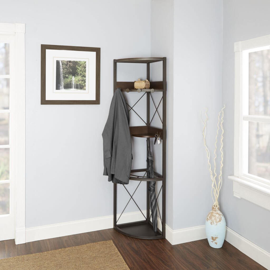 Showing an example of a wall rack for guests to hang their coats on. 