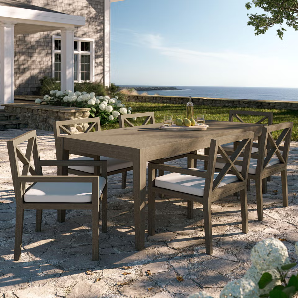 Modway Northlake Outdoor Dining Table and 6 Chairs