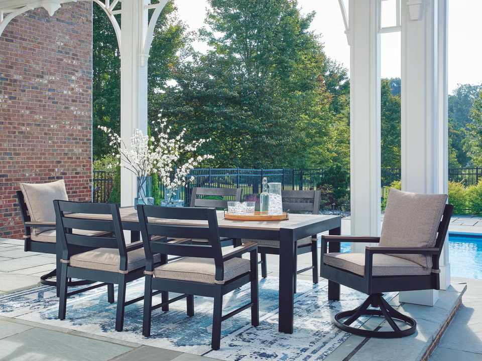 Mabry Shores Outdoor Dining Table and 6 Chairs